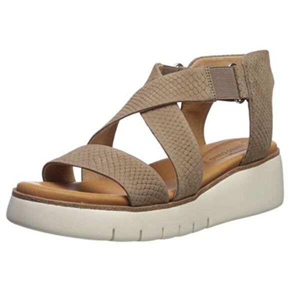 Corso Como Bonneigh Wedge Sandal Smokey Ash Tan Women's Size 7.5 M EUC - Picture 1 of 9